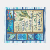 Personalisierter Brief an meine Tochter Liebe aus Fleecedecke (Vorderseite (Horizontal))