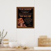 Personalisierter Brief an meine Tochter Liebe aus Poster (Küche)