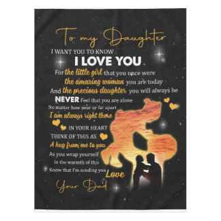 Personalisierter Brief an meine Tochter Liebe vom  Tischdecke