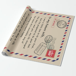 Personalisierter Brief an meine zukünftige Ehefrau Geschenkpapier