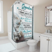 Personalisierter Brief an meinen Enkel Duschvorhang (Beispiel)