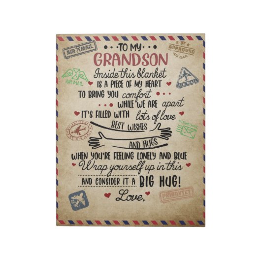 Personalisierter Brief an meinen Enkel, Liebe Gran Notizblock (Rotiert)