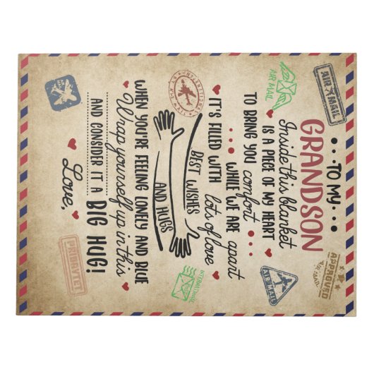 Personalisierter Brief an meinen Enkel, Liebe Gran Notizblock (Vorderseite)