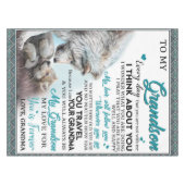 Personalisierter Brief an meinen Enkel Tischdecke (Vorderseite (Horizontal))