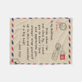Personalisierter Brief an meinen Freund, Fleecedecke (Vorderseite (Horizontal))