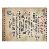 Personalisierter Brief an meinen Grand Son, Geburt Tischdecke (Vorderseite (Horizontal))