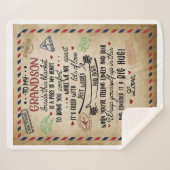 Personalisierter Brief an meinen GrandSon Sherpadecke (Vorderseite (Horizontal))