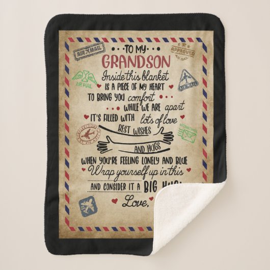 Personalisierter Brief an meinen GrandSon Sherpadecke (Vorderseite)