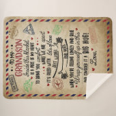 Personalisierter Brief an meinen GrandSon Sherpadecke (Vorderseite (Horizontal))