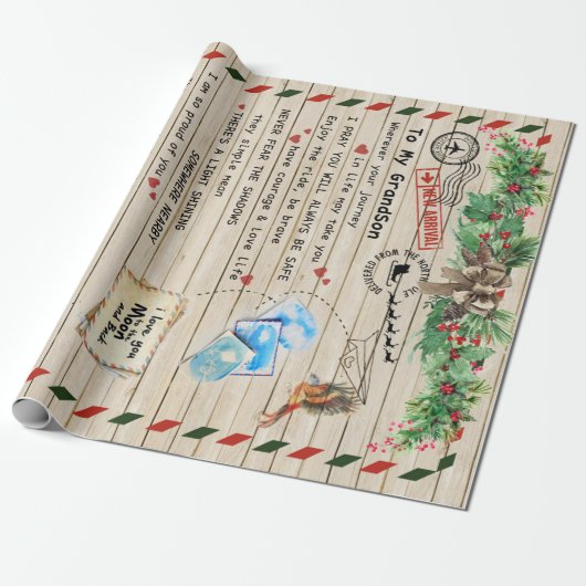 Personalisierter Brief an meinen Großvater Geschenkpapier (Ungerollt)