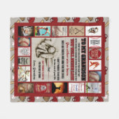 Personalisierter Brief an meinen Großvater, Liebe  Fleecedecke (Vorderseite (Horizontal))