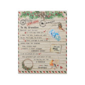 Personalisierter Brief an meinen Großvater Notizblock (Rotiert)