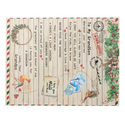 Personalisierter Brief an meinen Großvater Notizblock (Vorderseite)