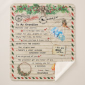 Personalisierter Brief an meinen Großvater Sherpadecke (Vorderseite)