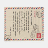 Personalisierter Brief an meinen Mann aus der Ehef Fleecedecke (Vorderseite (Horizontal))