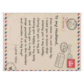 Personalisierter Brief an meinen Mann aus der Ehef Tischdecke (Vorderseite (Horizontal))