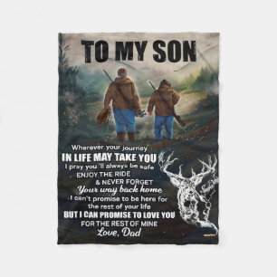 Personalisierter Brief an meinen Sohn aus dem Vate Fleecedecke