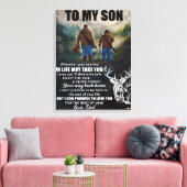 Personalisierter Brief an meinen Sohn aus dem Vate Leinwanddruck (Insitu (Wohnzimmer))