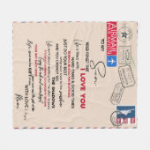 Personalisierter Brief an meinen Sohn aus der Mama Fleecedecke (Vorderseite (Horizontal))