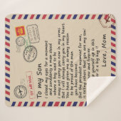 Personalisierter Brief an meinen Sohn aus der Mama Sherpadecke (Vorderseite (Horizontal))