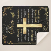 Personalisierter Brief an meinen Sohn Schöne Schme Sherpadecke (Vorderseite (Horizontal))