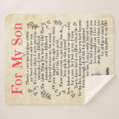 Personalisierter Brief an meinen Sohn Sherpadecke (Vorderseite (Horizontal))