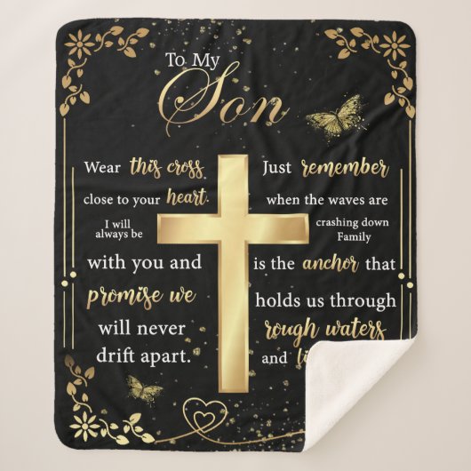 Personalisierter Brief an meinen Sohn Sherpadecke (Vorderseite)