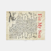 Personalisierter Brief an meinen Sohn, Sohn zum Ge Fleecedecke (Vorderseite (Horizontal))