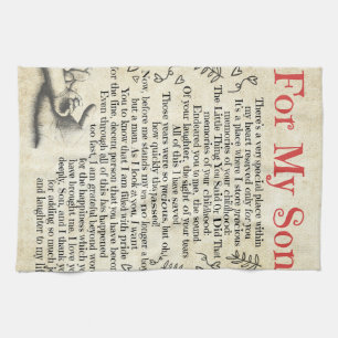 Personalisierter Brief an meinen Sohn, Sohn zum Ge Geschirrtuch