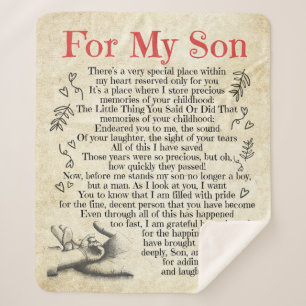 Personalisierter Brief an meinen Sohn, Sohn zum Ge Sherpadecke