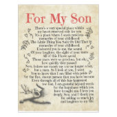 Personalisierter Brief an meinen Sohn, Sohn zum Ge Tischdecke (Vorderseite)