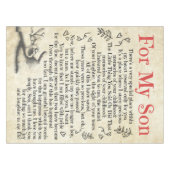 Personalisierter Brief an meinen Sohn Tischdecke (Vorderseite (Horizontal))