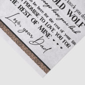 Personalisierter Brief an meinen Sohn vom Vater Seidenpapier (Detail)