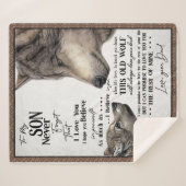 Personalisierter Brief an meinen Sohn vom Vater Sherpadecke (Vorderseite (Horizontal))