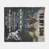 Personalisierter Brief an meinen Sohn von Vater Bl Fleecedecke (Vorderseite (Horizontal))