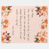 Personalisierter Brief an Mutter Mutter Mutterscha Fleecedecke (Vorderseite (Horizontal))