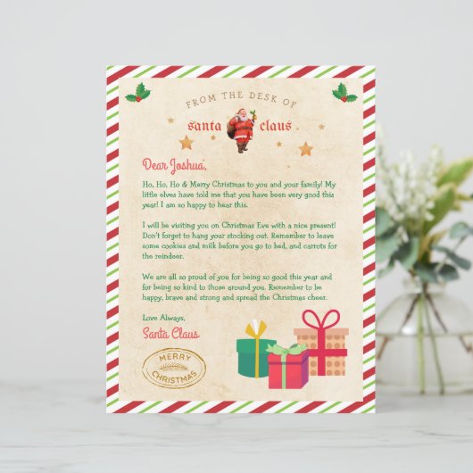Personalisierter Brief an Santa North Pole Mail (Stehend Vorderseite)