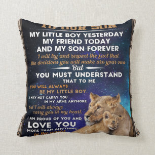 Personalisierter Brief an unseren Sohn, Son Birthd Kissen