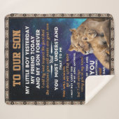 Personalisierter Brief an unseren Sohn, Son Birthd Sherpadecke (Vorderseite (Horizontal))