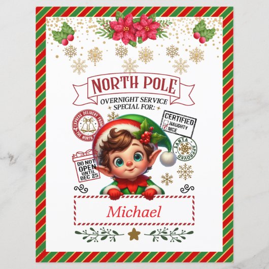 Personalisierter Brief des Weihnachtsmannes für Ki (Rückseite)