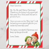 Personalisierter Brief des Weihnachtsmanns an die  (Vorderseite)