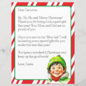 Personalisierter Brief des Weihnachtsmanns an die (Vorderseite)