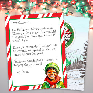 Personalisierter Brief des Weihnachtsmanns an die