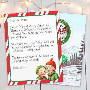 Personalisierter Brief des Weihnachtsmanns an die