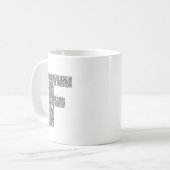 Personalisierter Brief F Kaffeebecher Geschenk Kaffeetasse (Vorderseite Links)