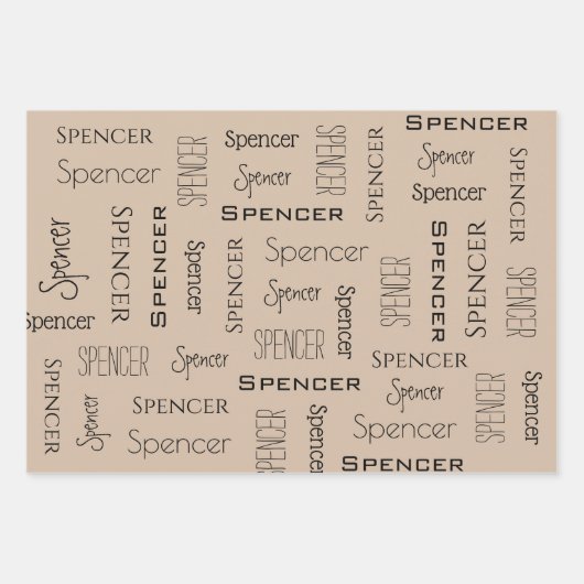 Personalisierter Brief/Geschenk vom Weihnachtsmann Geschenkpapier Set (Vorderseite 3)