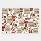 Personalisierter Brief/Geschenk vom Weihnachtsmann Geschenkpapier Set (Vorderseite)