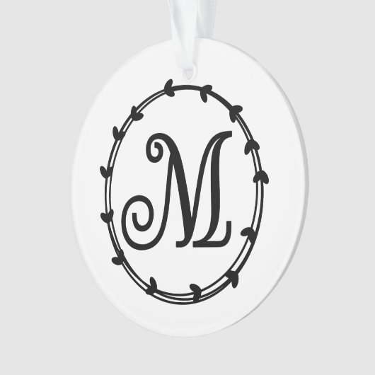 Personalisierter Brief M Weihnachtsschmuck Ornament (Vorderseite)