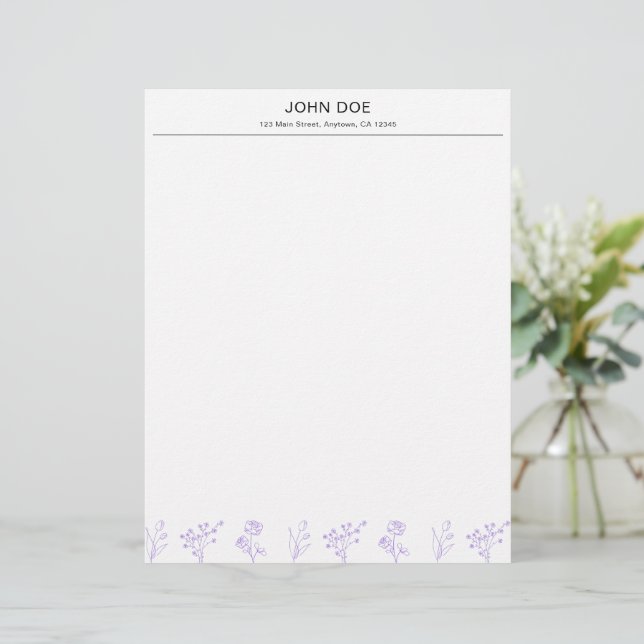 Personalisierter Brief mit Name und Anschrift Briefbogen (Stehend Vorderseite)