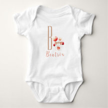 Personalisierter Brief und Name Baby Bodysuit